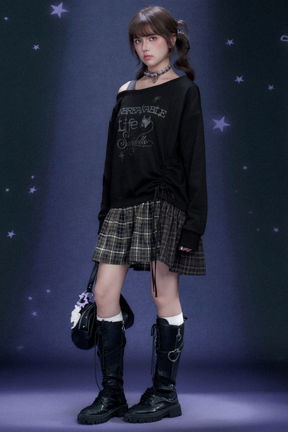 Dark Graffiti Sweatshirt Dress