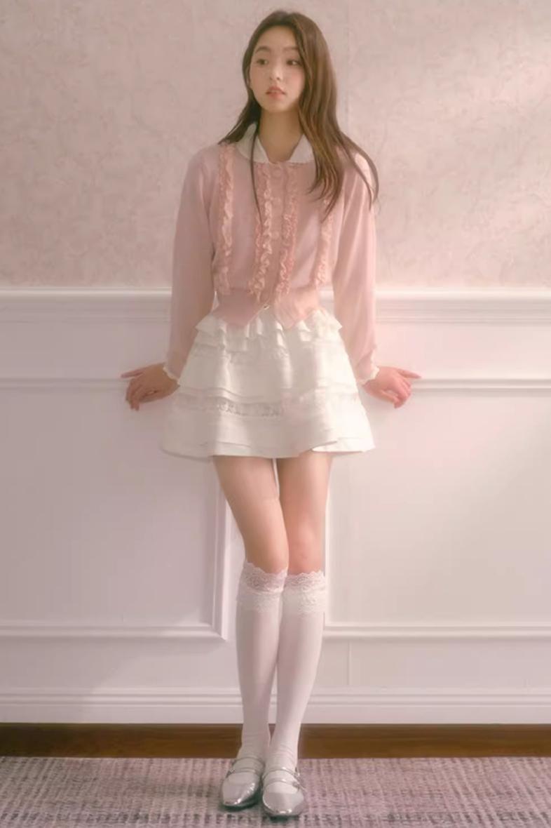 Textured Rose Puffy Skirt