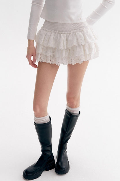 Rule Lace Puffy Cake Skirt