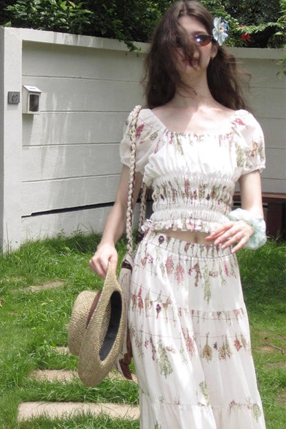 Botanical Linen Skirt Set-Up