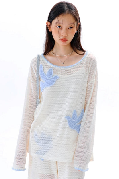 Original Embroidery Knitted T-Shirt