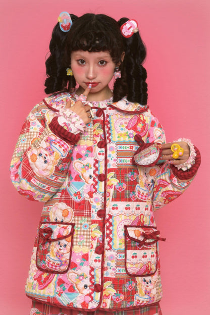 Red Patchwork Bunny Jacket