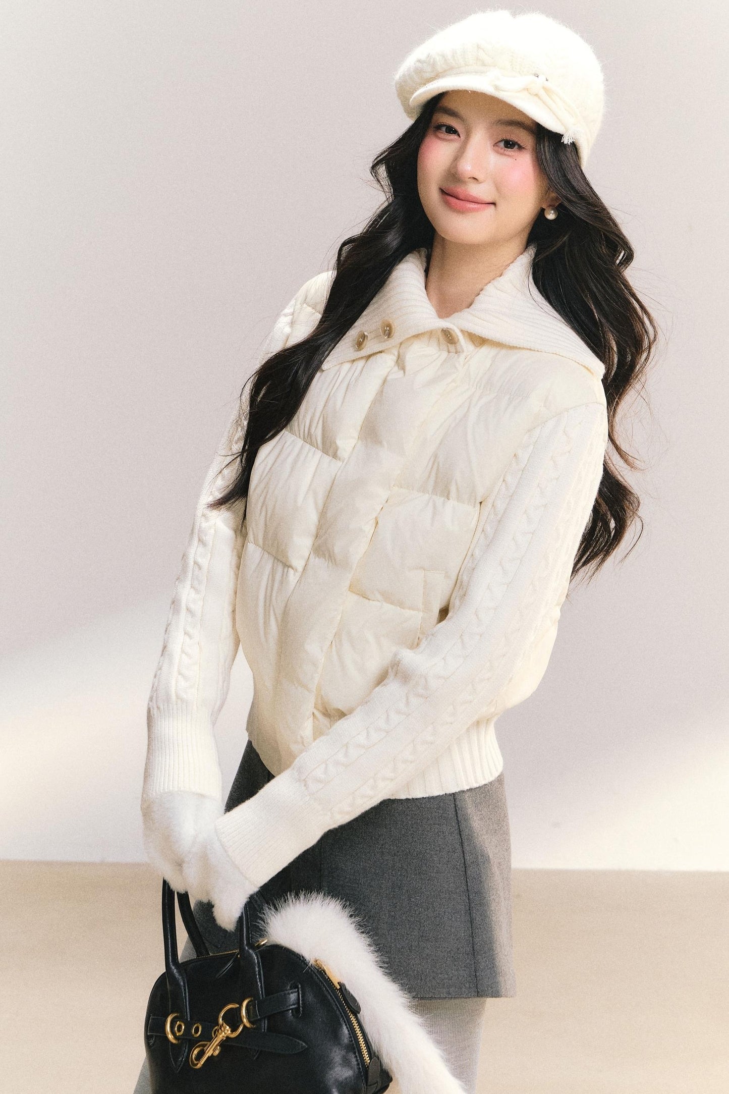 Slim Fit Twist Sleeve Coat