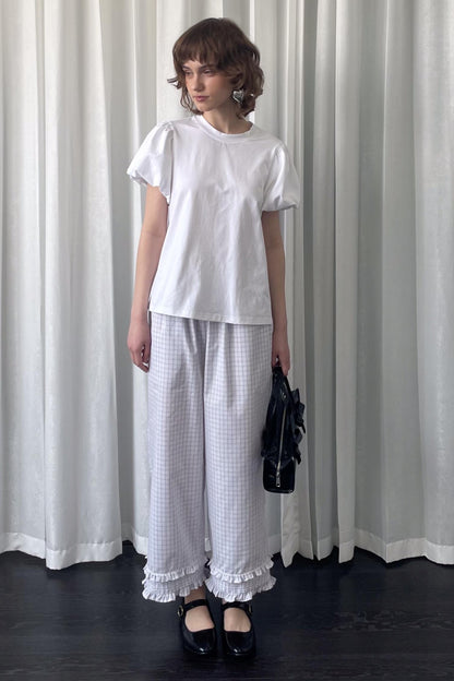 Lace Plaid Loose Fit Pants