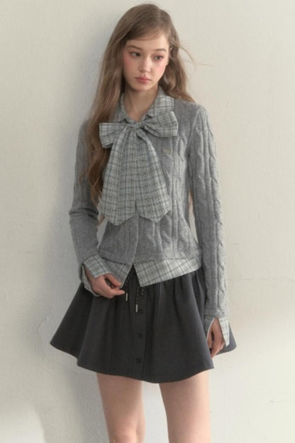 Retro Twist Knit Sweater