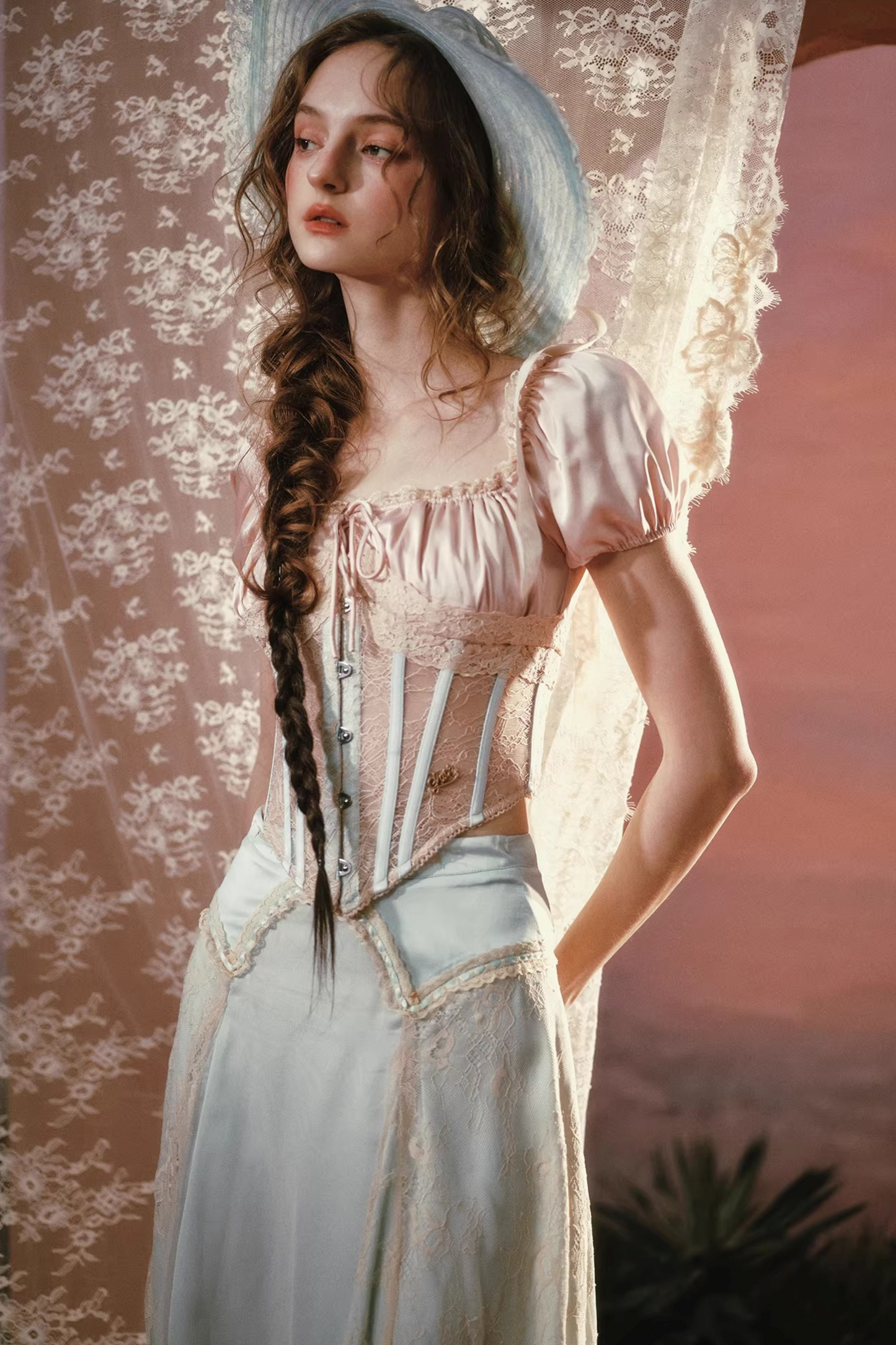 Lacemade Satin Corset Set-Up