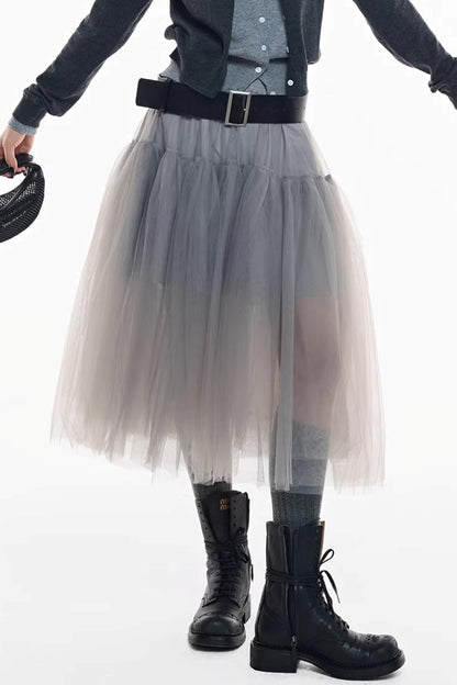 Holiday Edition Smoky Gray Tulle Skirt