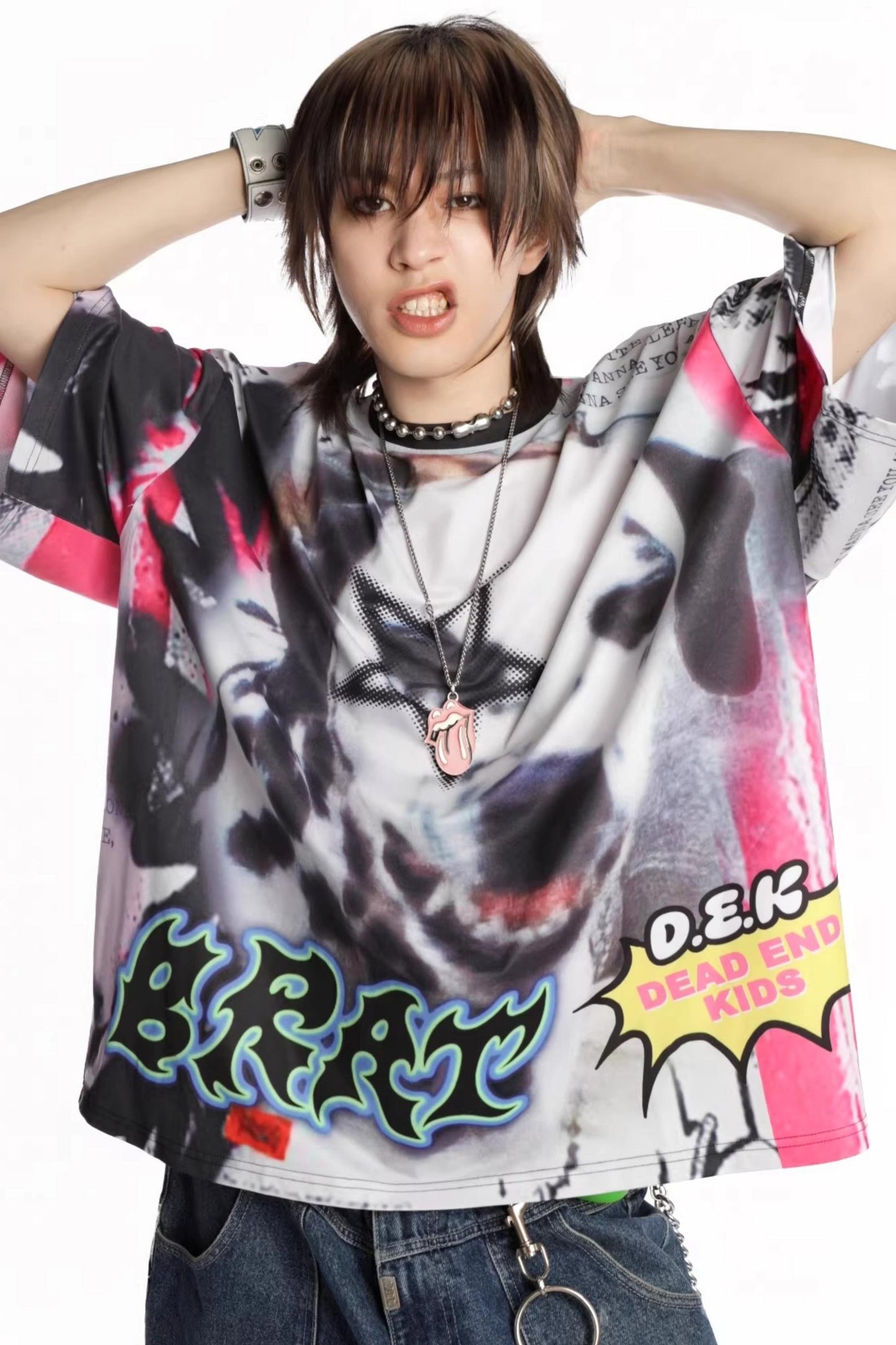 Graffiti Print Oversized T-Shirt