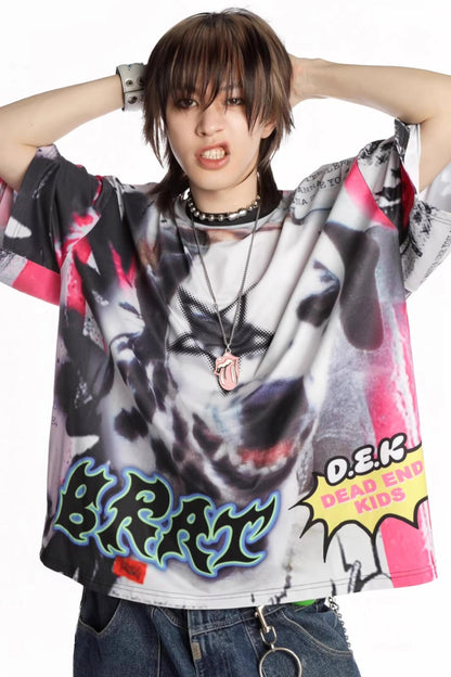 Graffiti Print Oversized T-Shirt