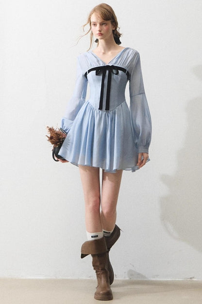 Mint Vintage V-Neck Tencel Dress