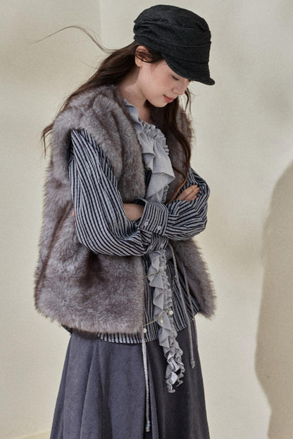 Eco-Friendly Faux Fur Vest