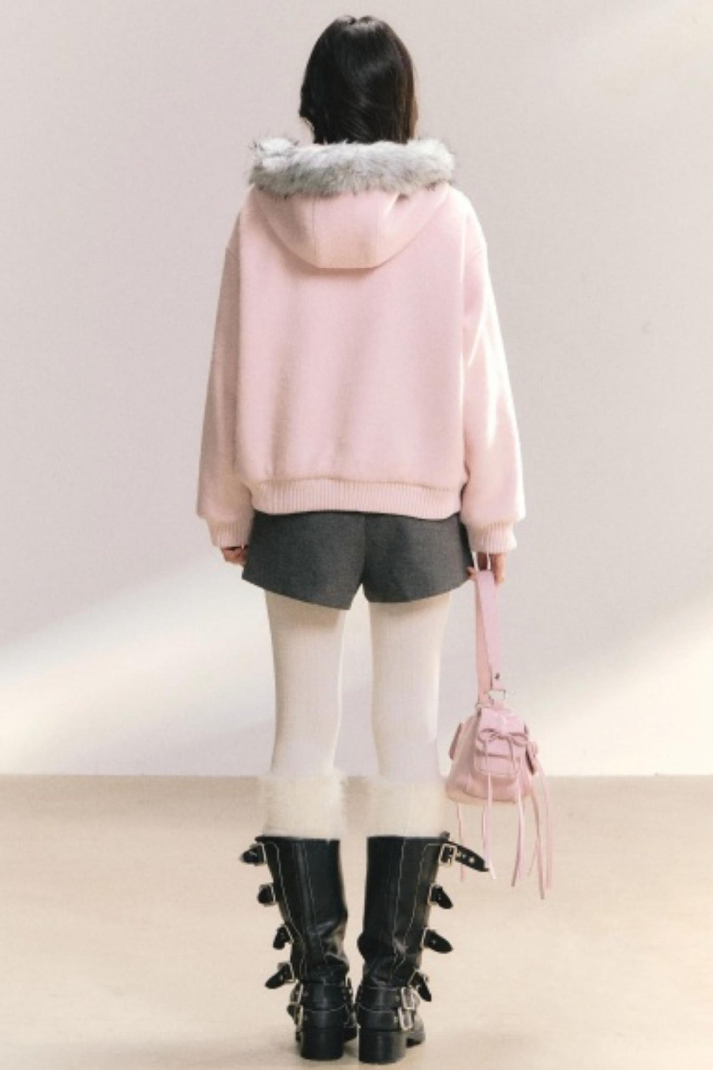 Pink Peach Woolen Jacket