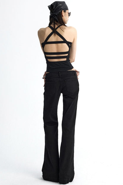 Micro Pocket Straight Leg Jeans