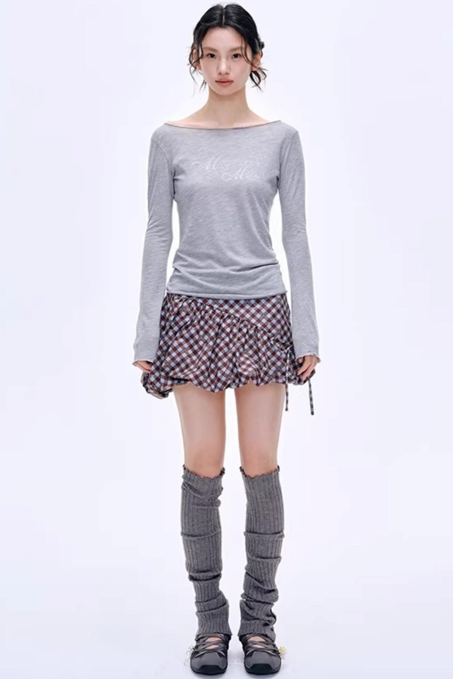 Distressed Letter Print Sweater