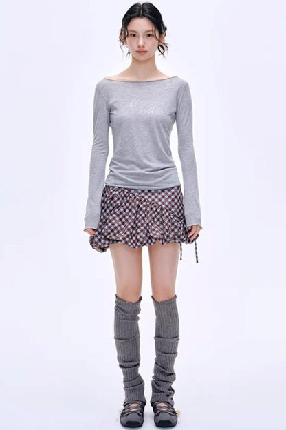 Distressed Letter Print Sweater