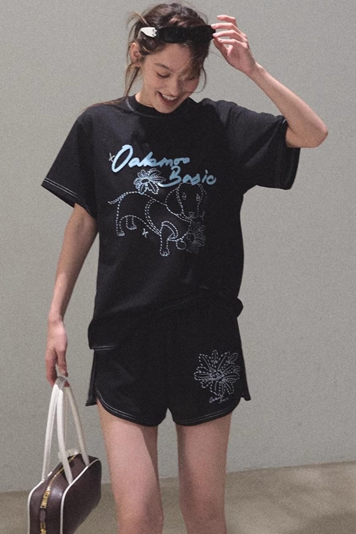 Puppy Cotton Tee & Shorts Set-Up