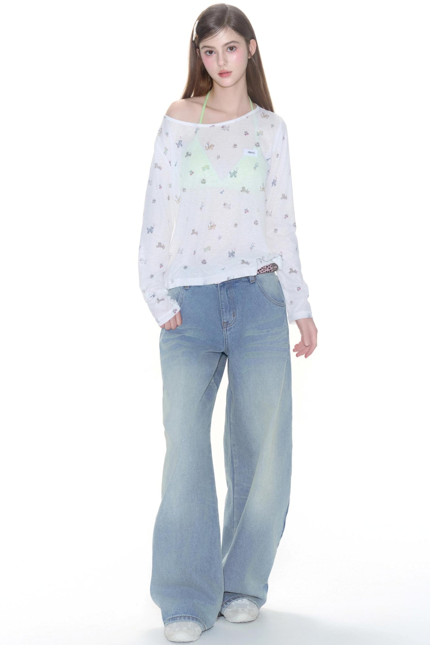Long Sleeves Smock Top