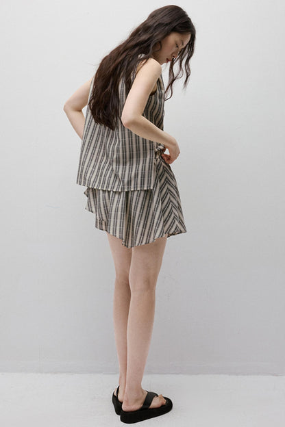 Artistic Stripe Holiday Skirt
