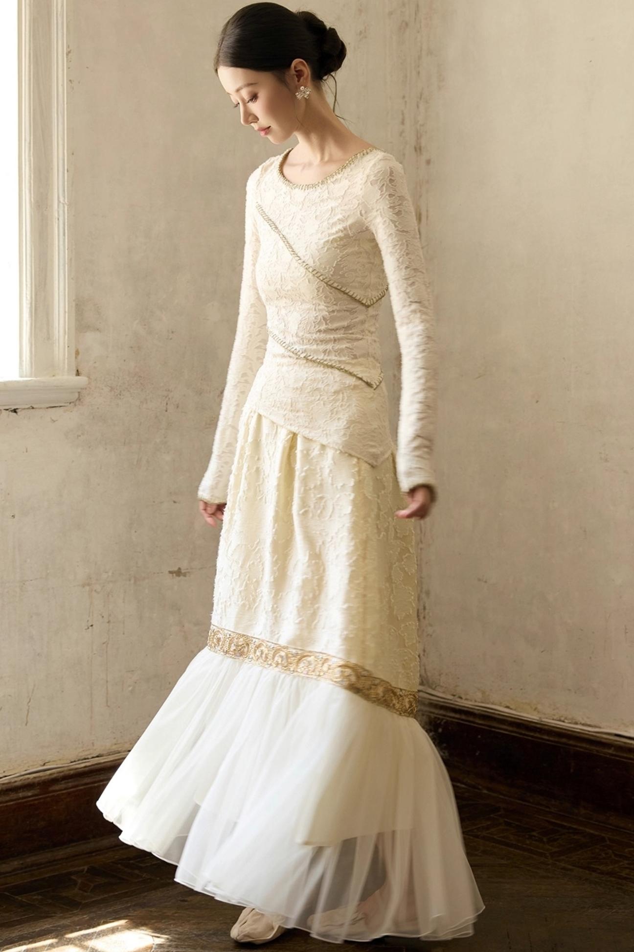 Cut Flower Mesh Skirt