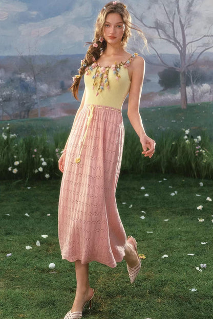 Floral Knit Dress Set-Up