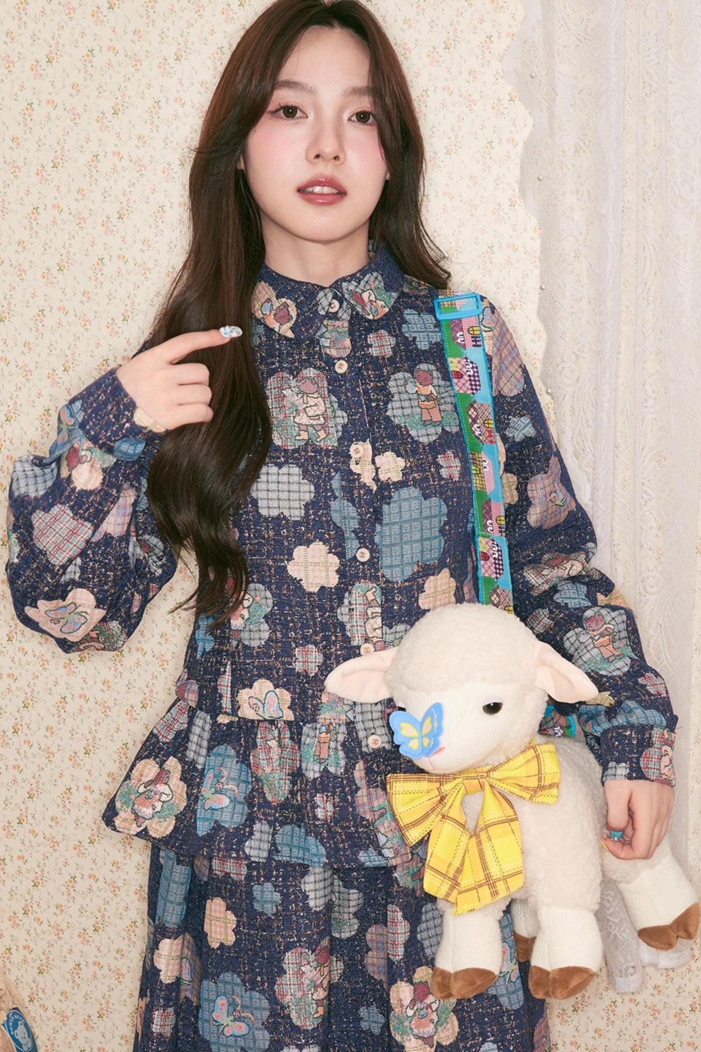 Autumn Flower Bear Skirt Set-Up