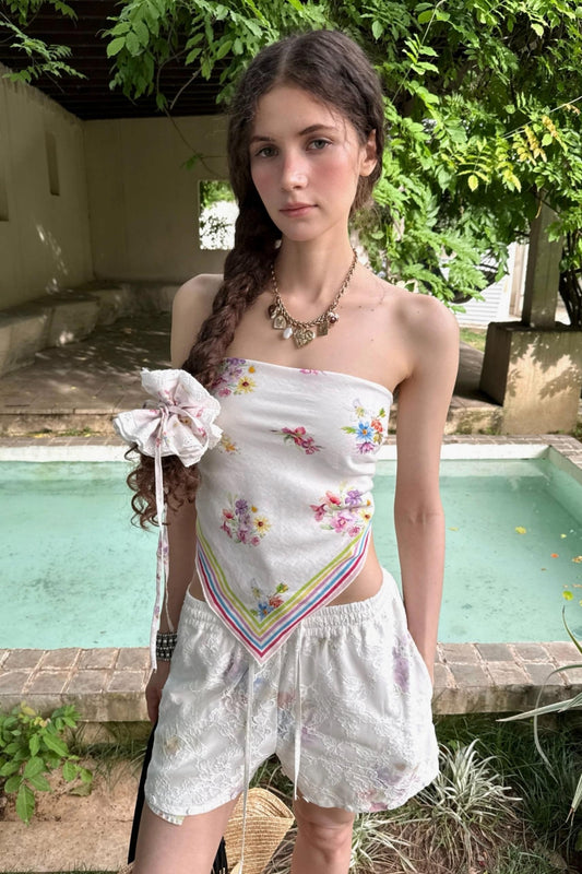 Lace Floral Headband & Scarf Set