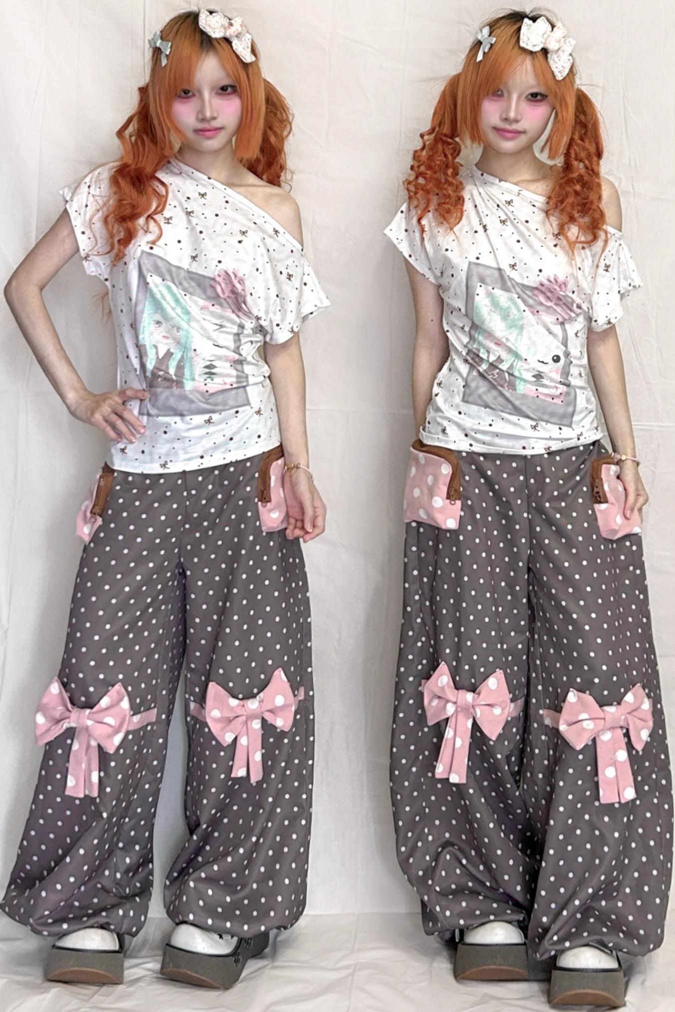 Polka Dot Loose Trousers