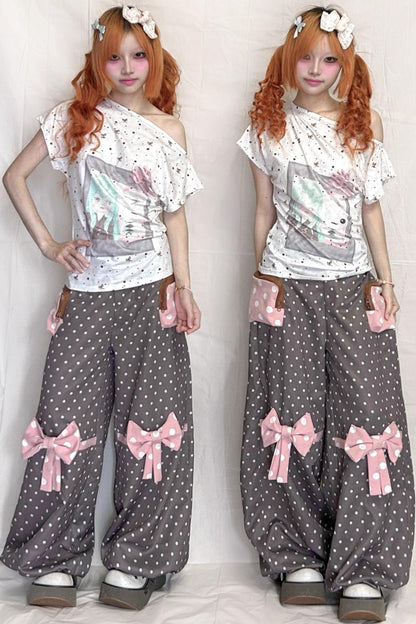 Polka Dot Loose Trousers