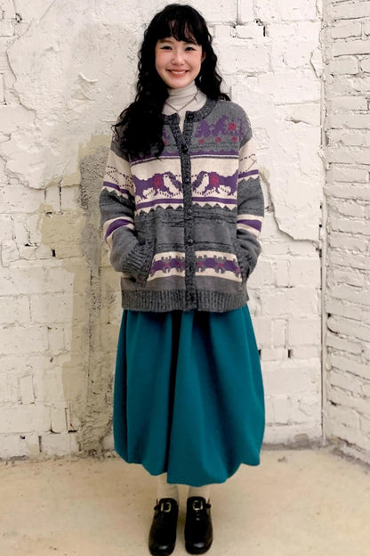 Fair Isle Retro Knit Sweater