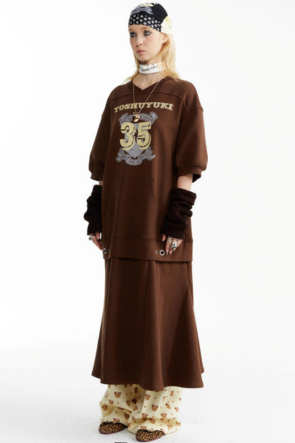 Detachable Pleated Two-Wear Slimming Culottes Pants Set