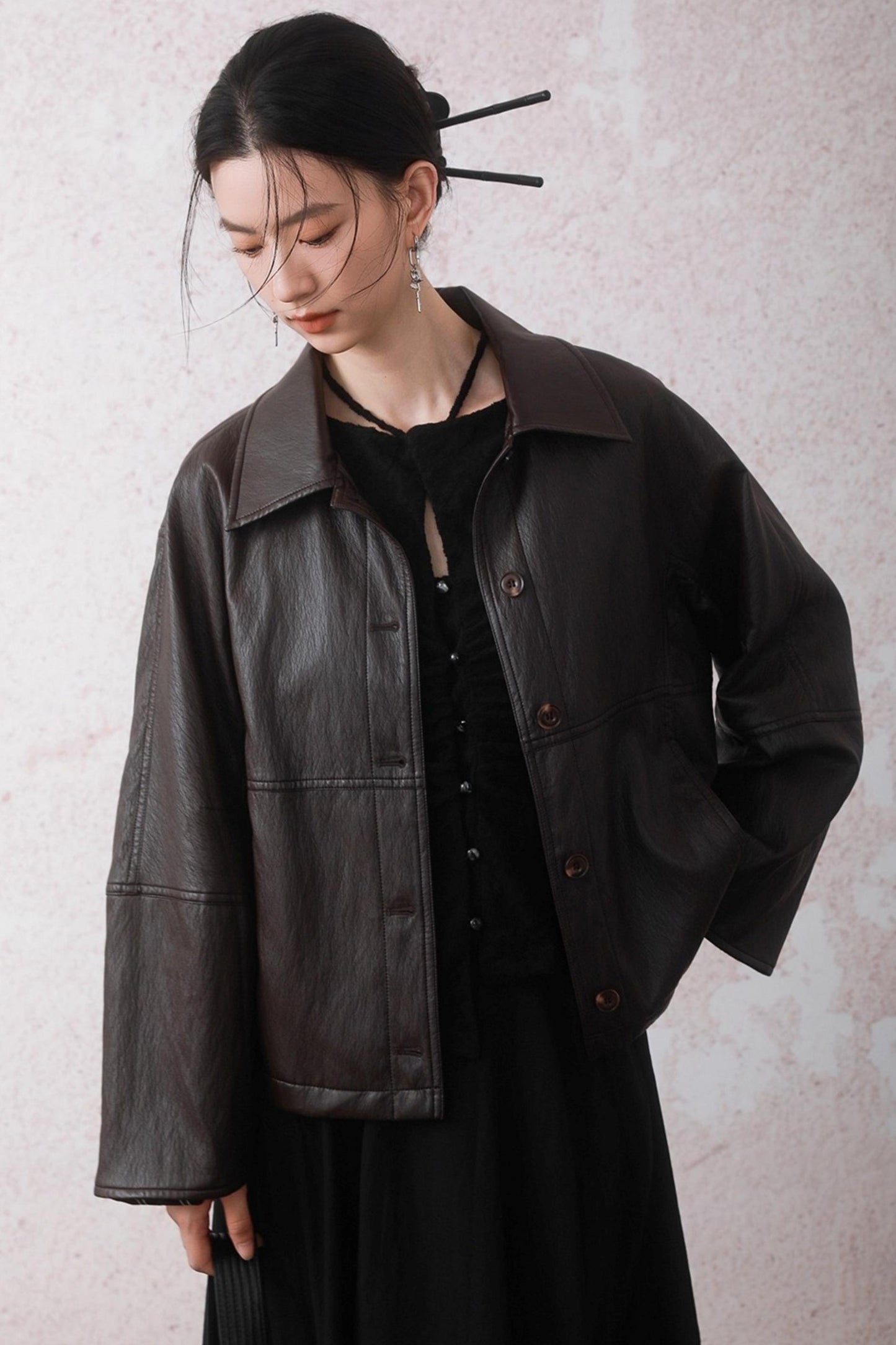 Caramel Coffee Leather Jacket