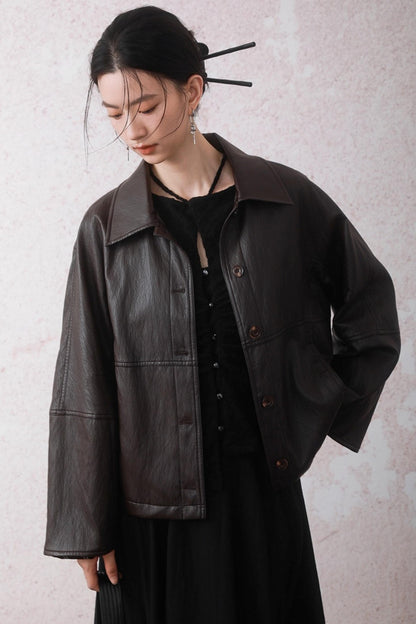 Caramel Coffee Leather Jacket