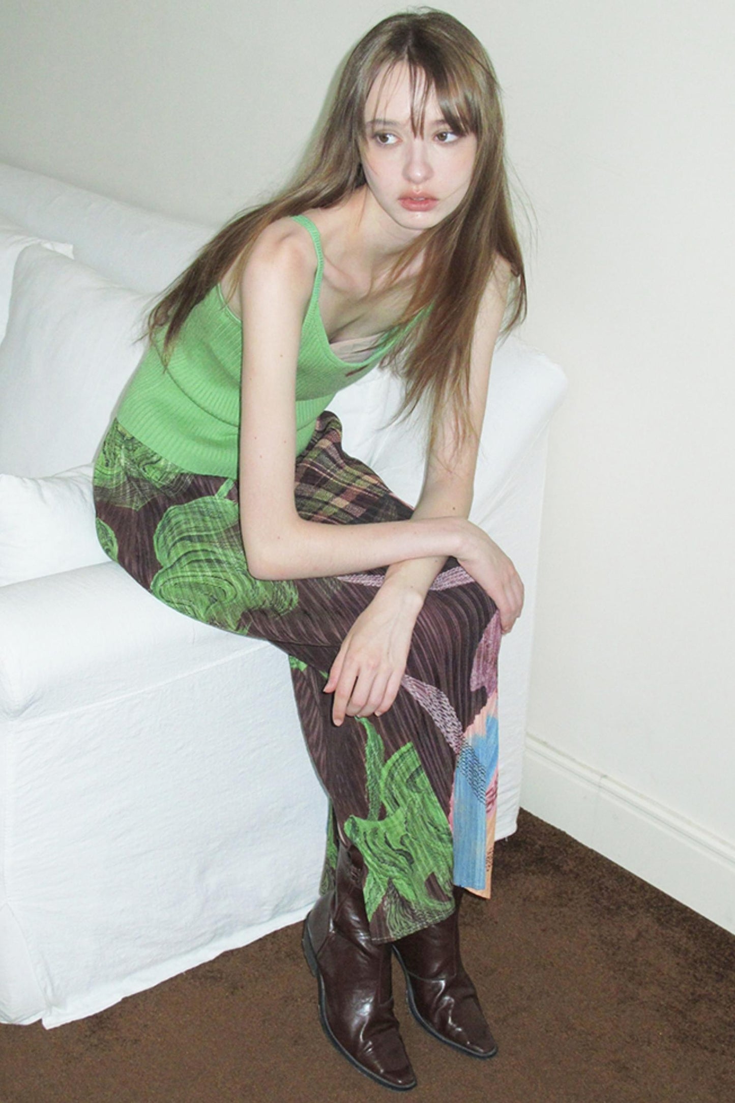 Pleated Retro Wave Skirt