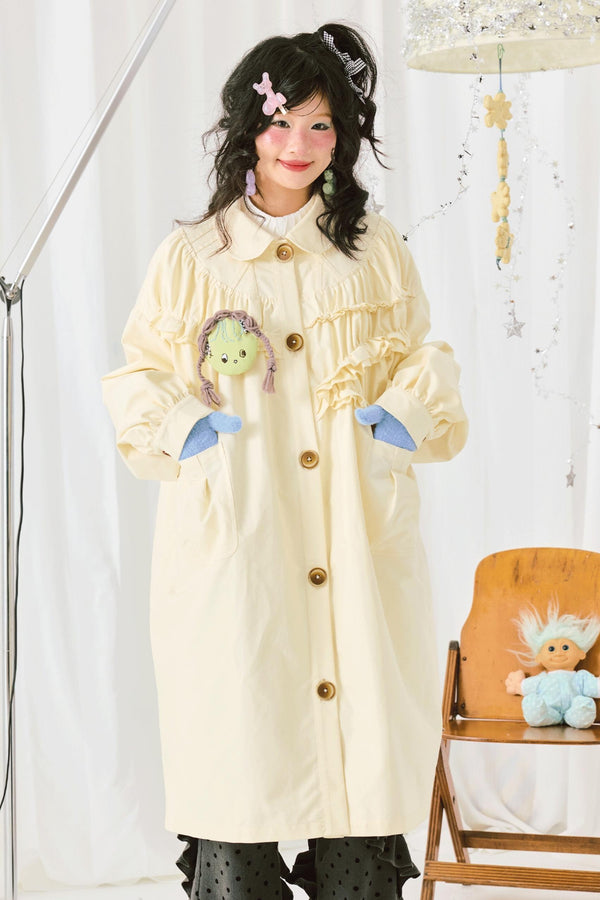 Sunrise Pleated Long Trench Coat