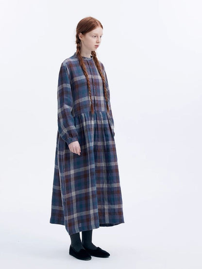 Plaid Long Sleeve Dress