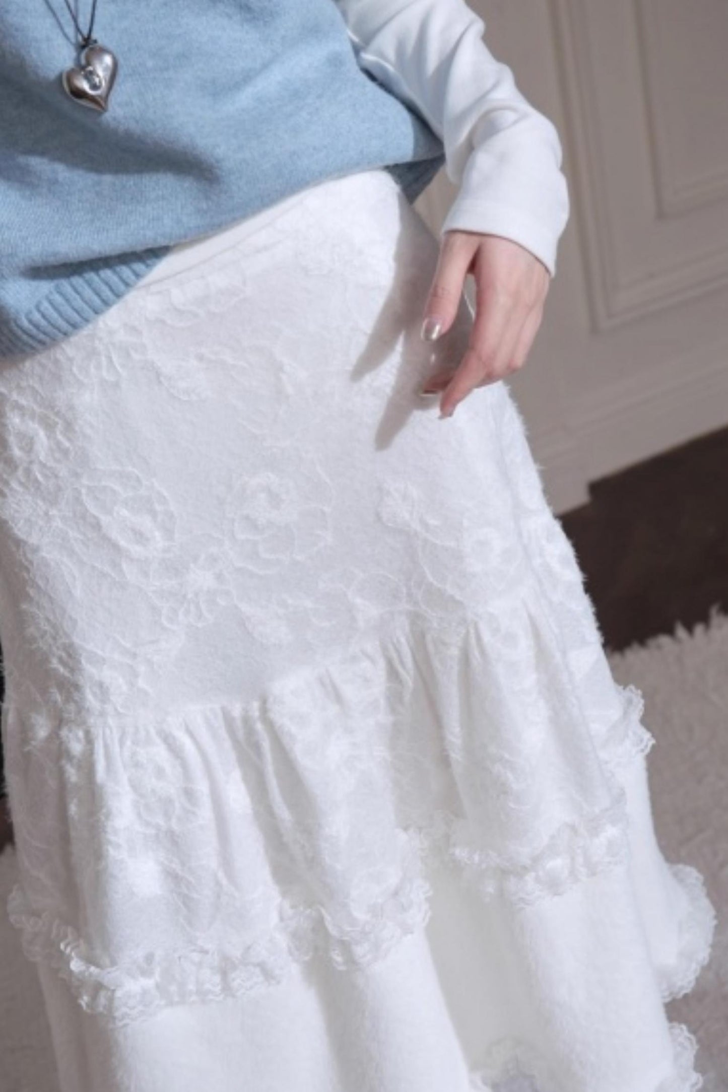 First Snow White Lace Skirt