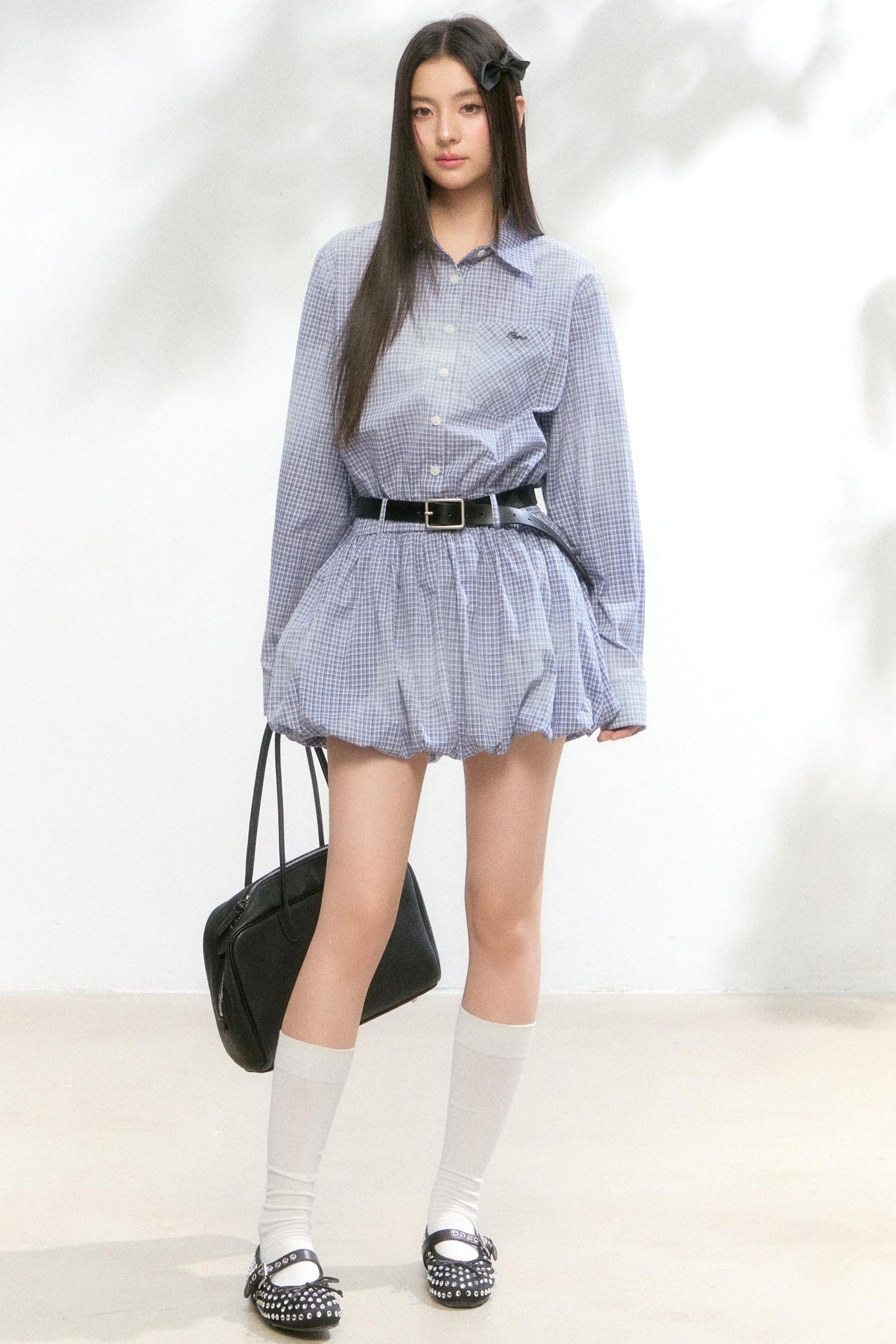 Vintage Plaid Shirt Dress