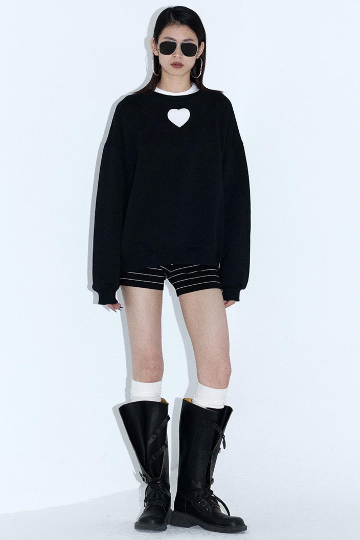 Embroidered Hollow Heart Top