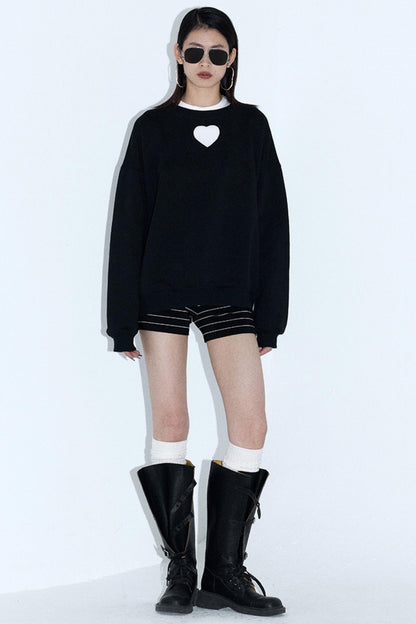 Embroidered Hollow Heart Top