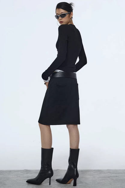 Henry Collar Knit Blouse