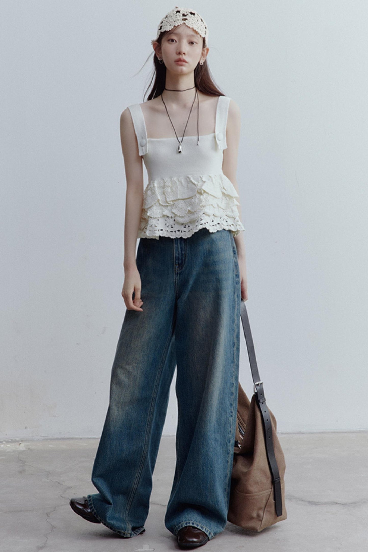 Restless Blue Wide-leg Denim Jeans