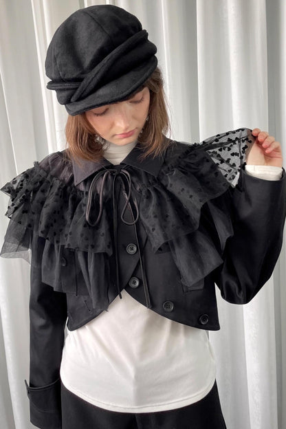 Deodorizing Mesh Lace-Up Shawl Cape