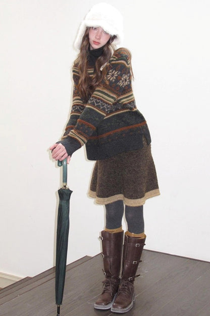 Fireplace Night Wool Sweater Set-Up