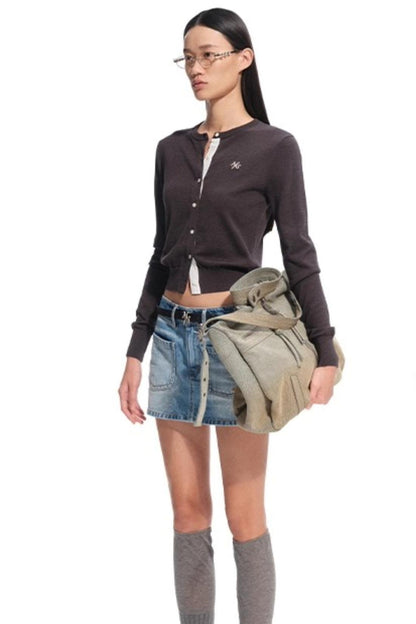 Rosemary Silk Wool Knit Cardigan