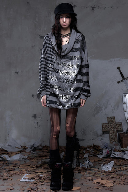 Shibuya Striped Batwing Top