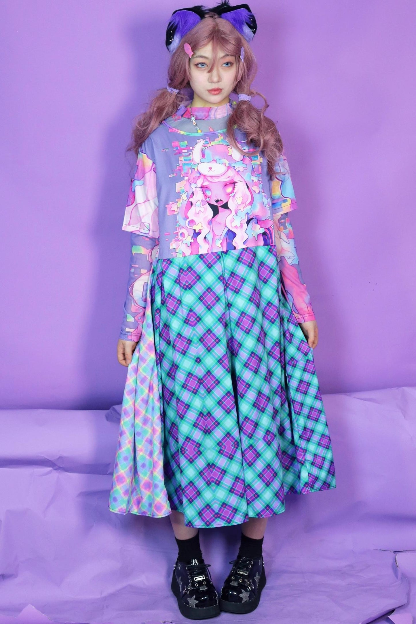 Sweet Spicy Long-Sleeved Mesh T-Shirt