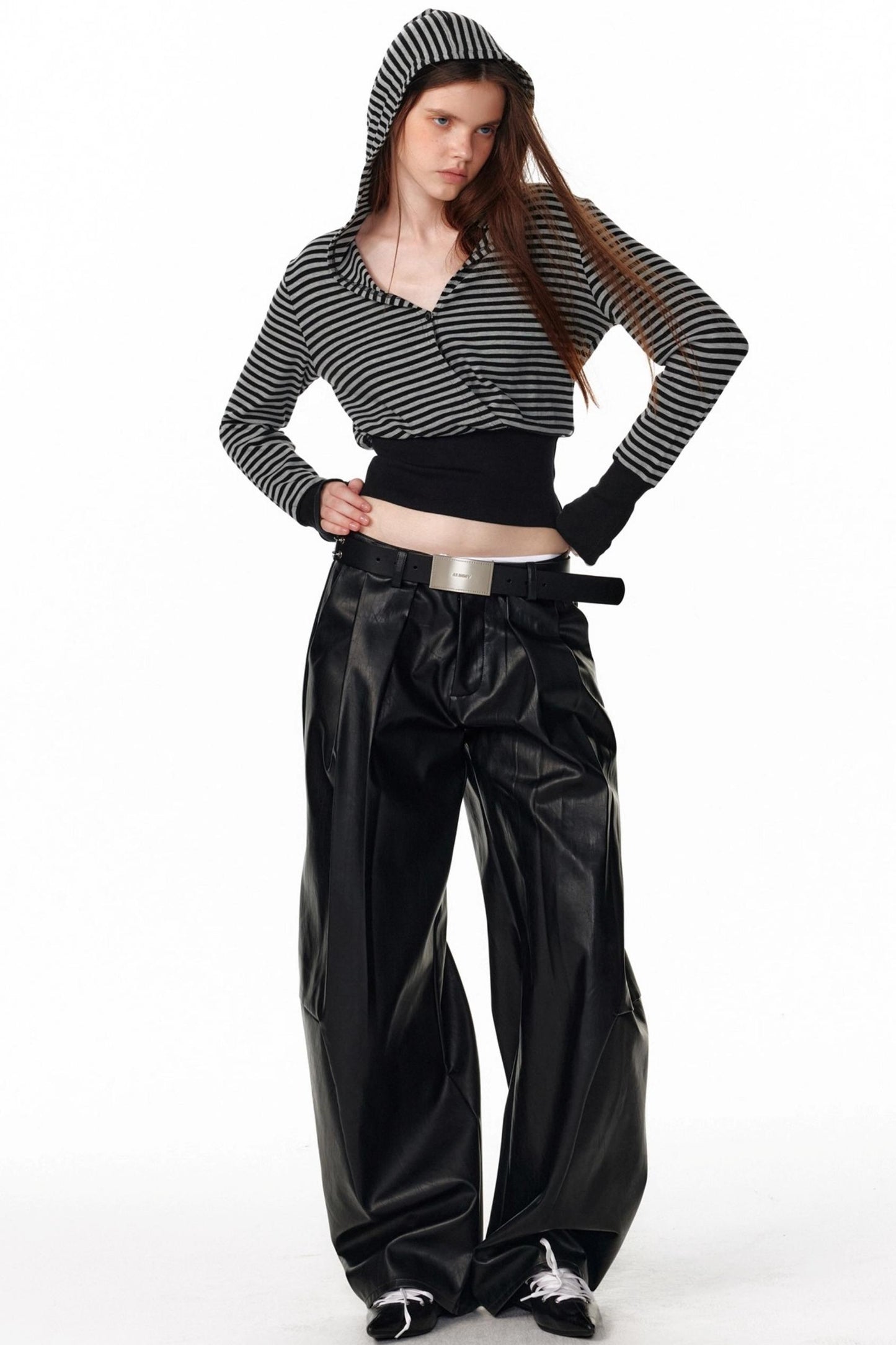 Slim Wool Striped Long Sleeve T-Shirt