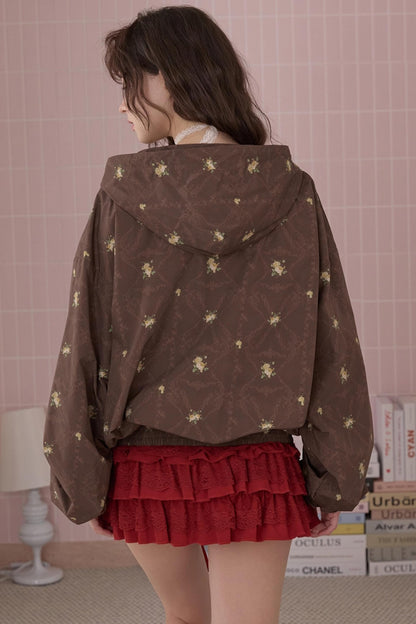 Sweet Fun Print Short Jacket