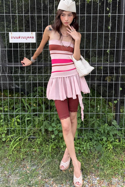 Slim Fit Striped Dress Set-Up