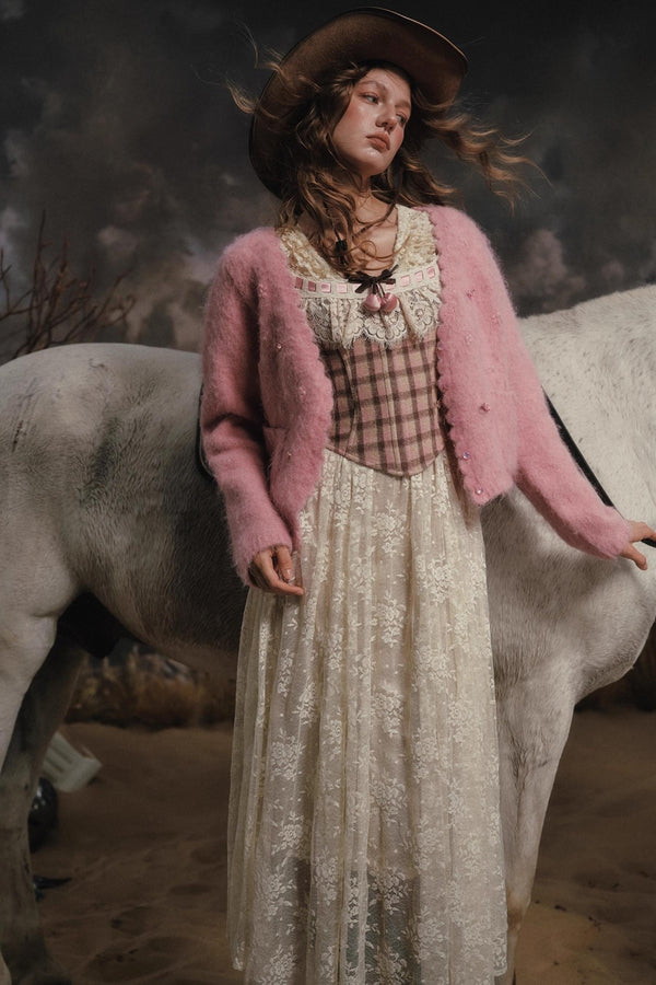 Sweet Plaid Corset Top Set-Up